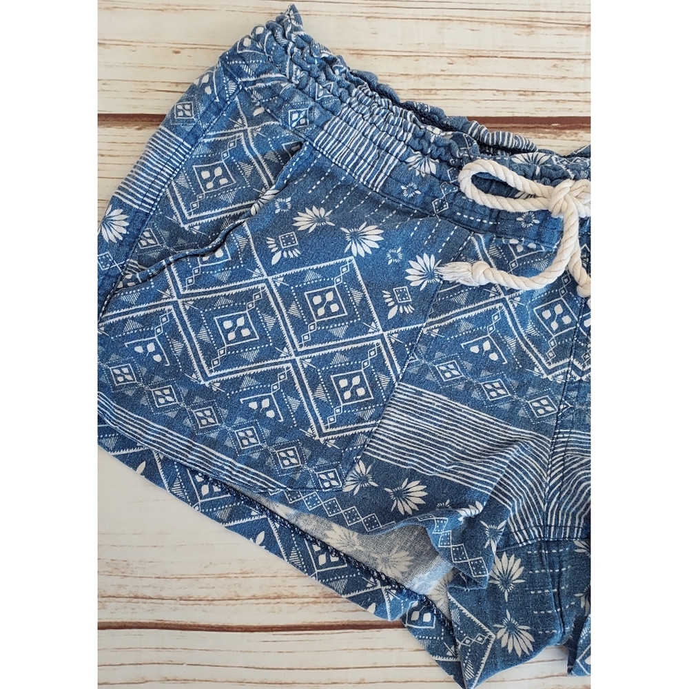 Roxy Oceanside Drawstring Linen Shorts | Size Lar… - image 3